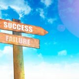 成功と失敗の標識